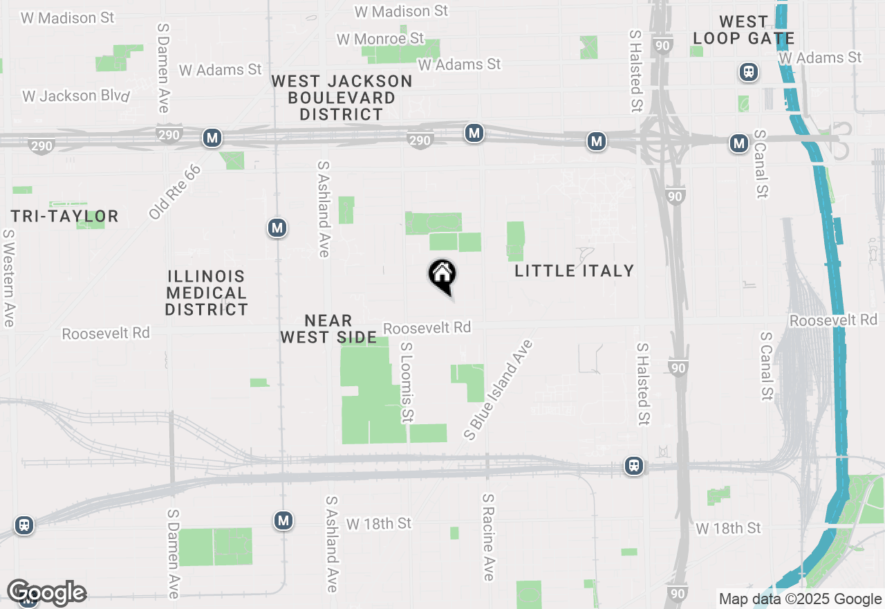 Map of 1300 W Grenshaw Street #B, Chicago, IL 60607