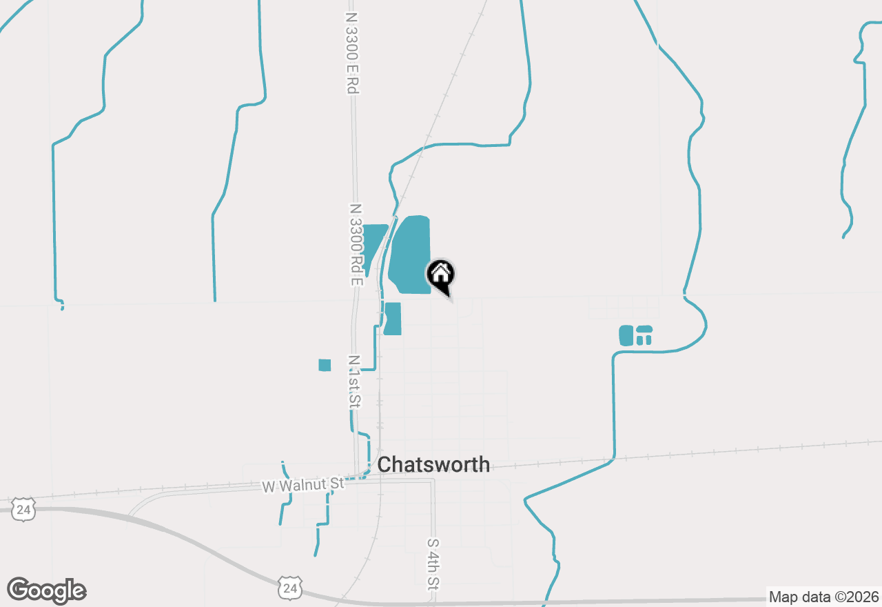Map of 407 E Pine Street, Chatsworth, IL 60921