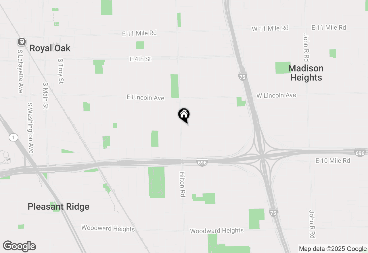 Map of 1708 Brockton Avenue, Royal Oak, MI 48067