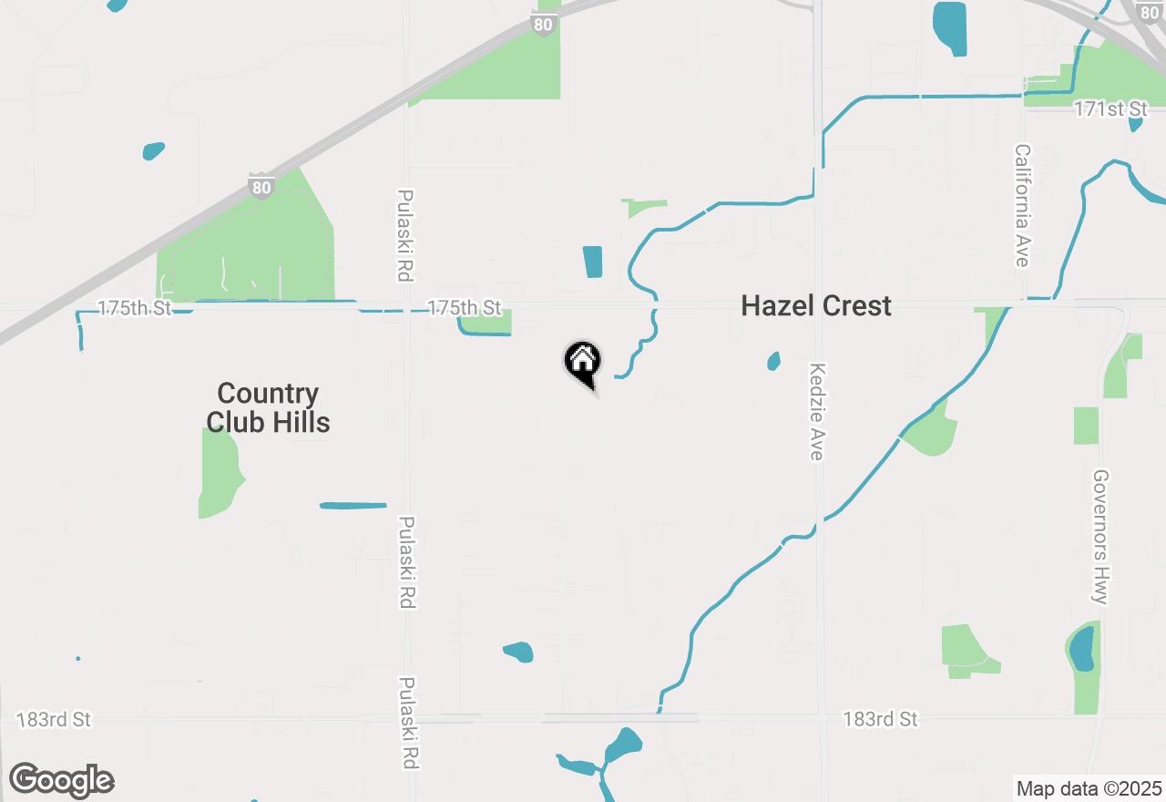 Map of 17690 Hillcrest Drive, Country Club Hills, IL 60478