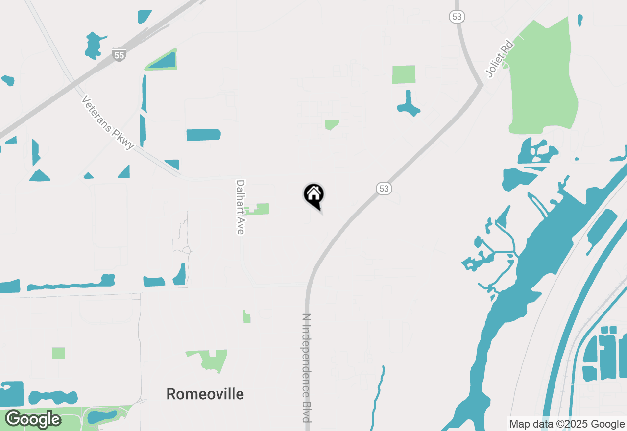 Map of 1 Fernwood Court, Romeoville, IL 60446