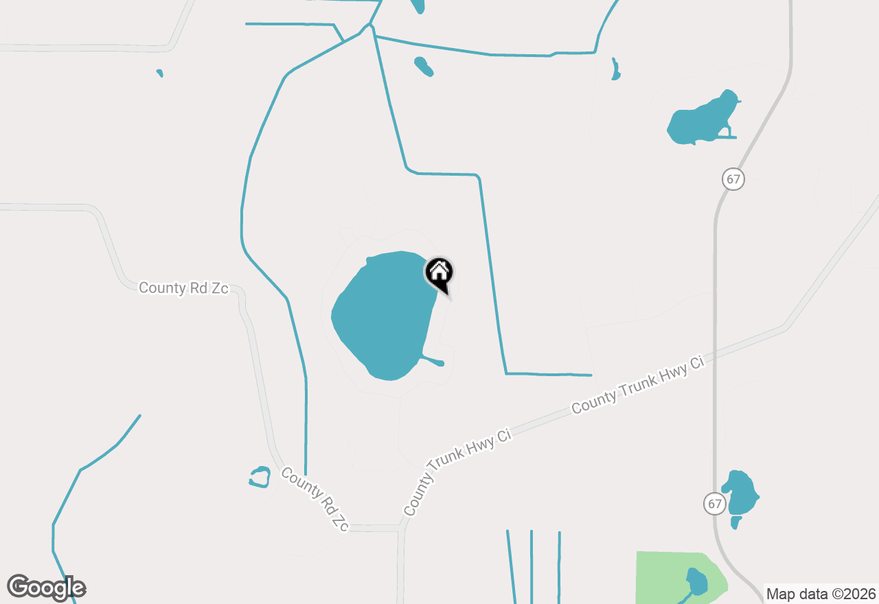 Map of W376S4887 E Pretty Lake Rd, Dousman, WI 53118