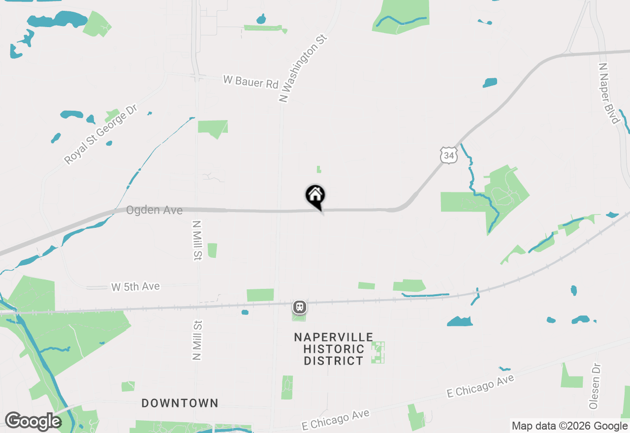 Map of 844 N Ellsworth Street, Naperville, IL 60563