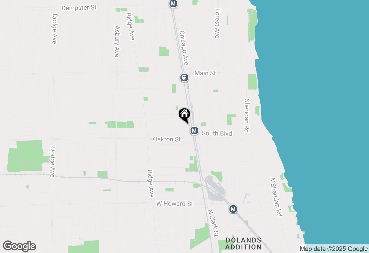 Map of 535 Custer Avenue, Evanston, IL 60202