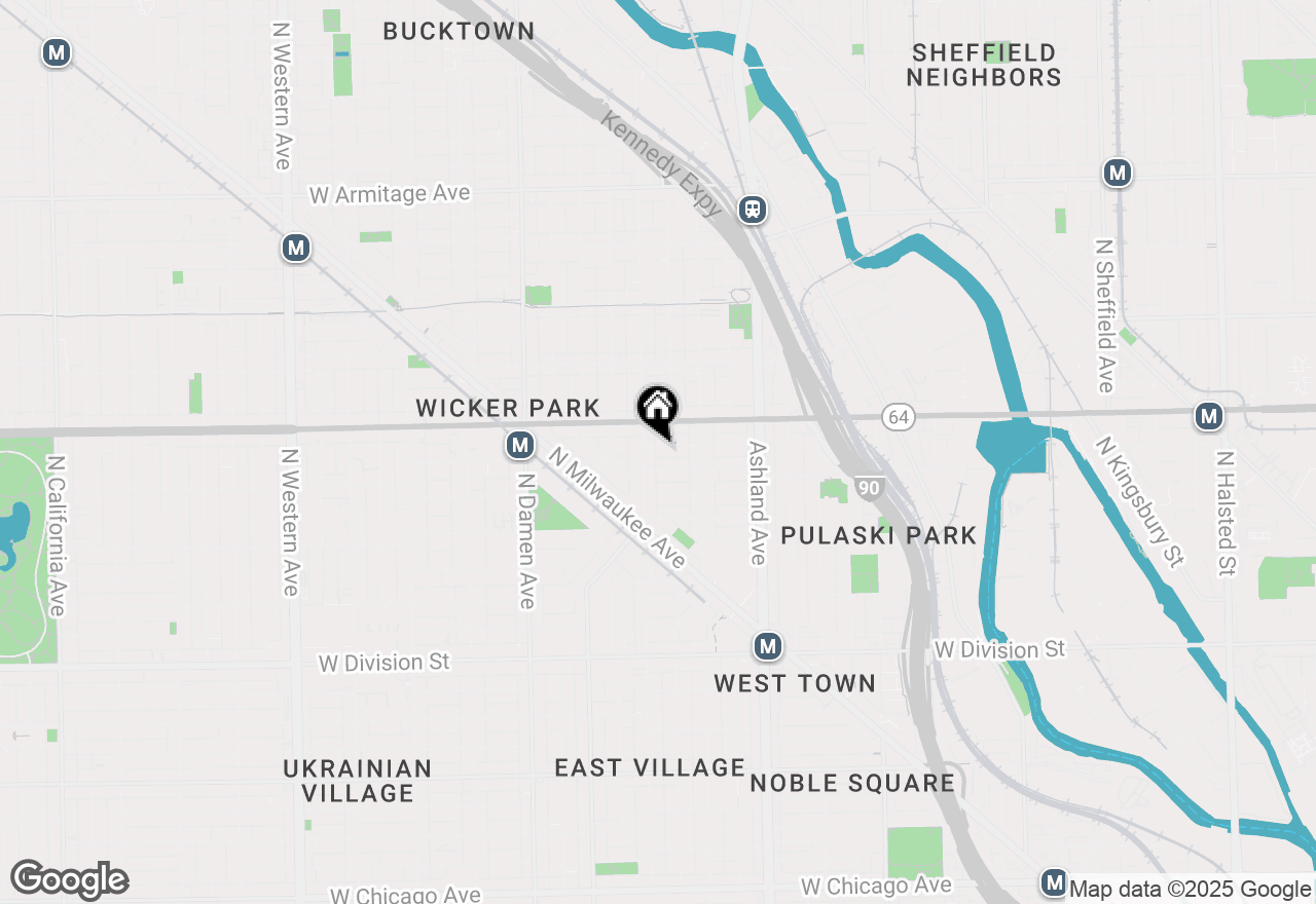 Map of 1747 W Pierce Avenue #2, Chicago, IL 60622