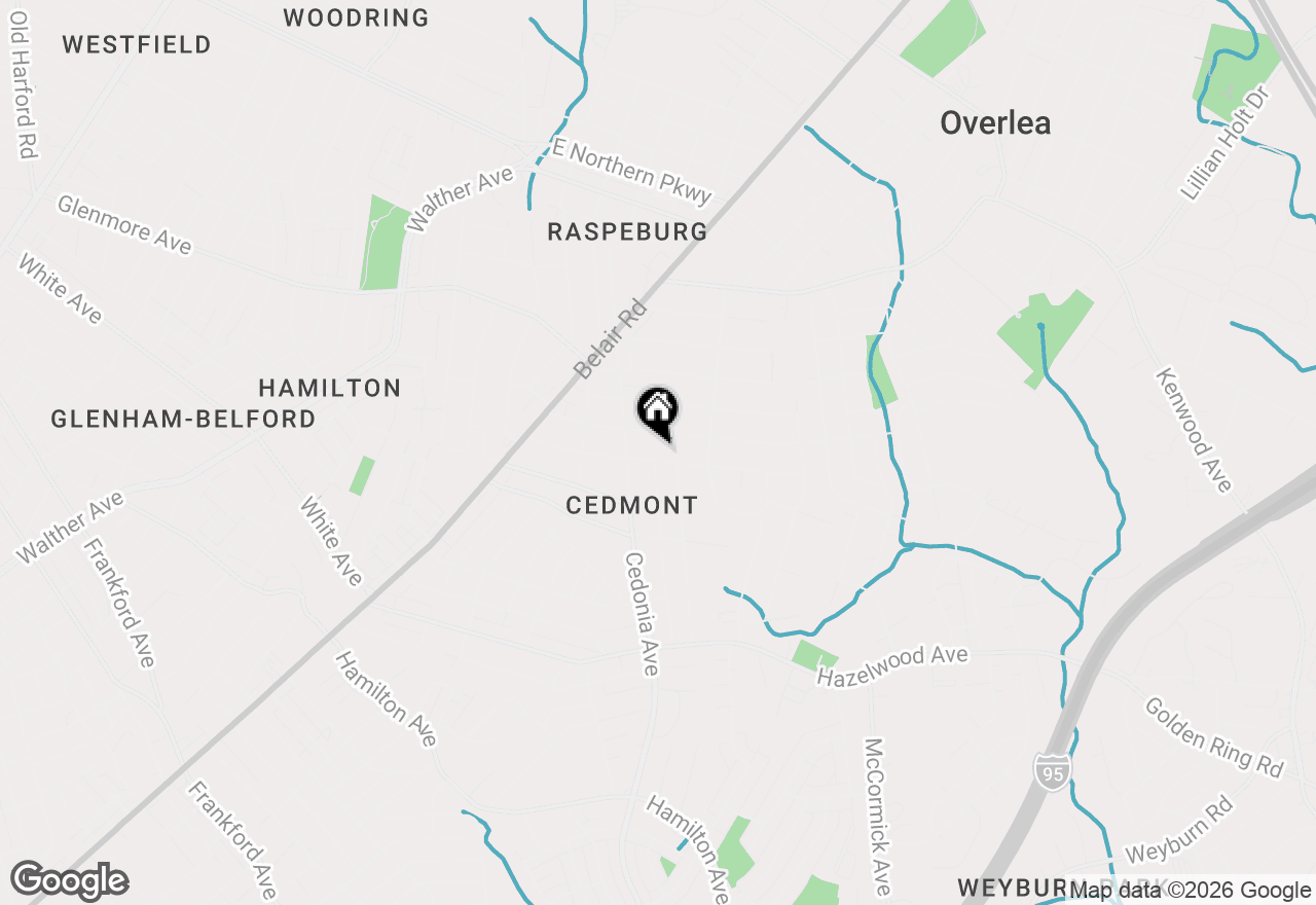 Map of 4412 Springwood Avenue, Baltimore, MD 21206