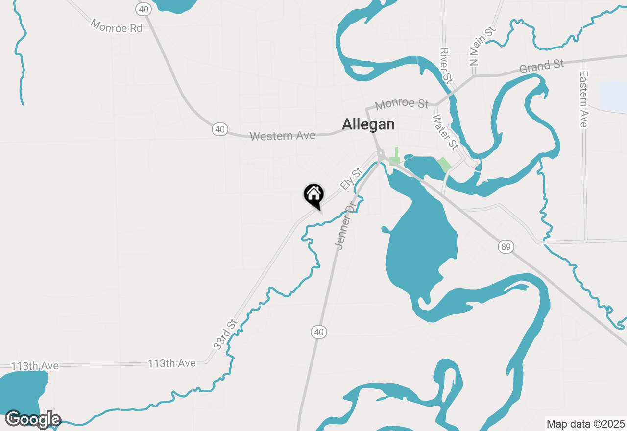 Map of 557 Ely Street, Allegan, MI 49010