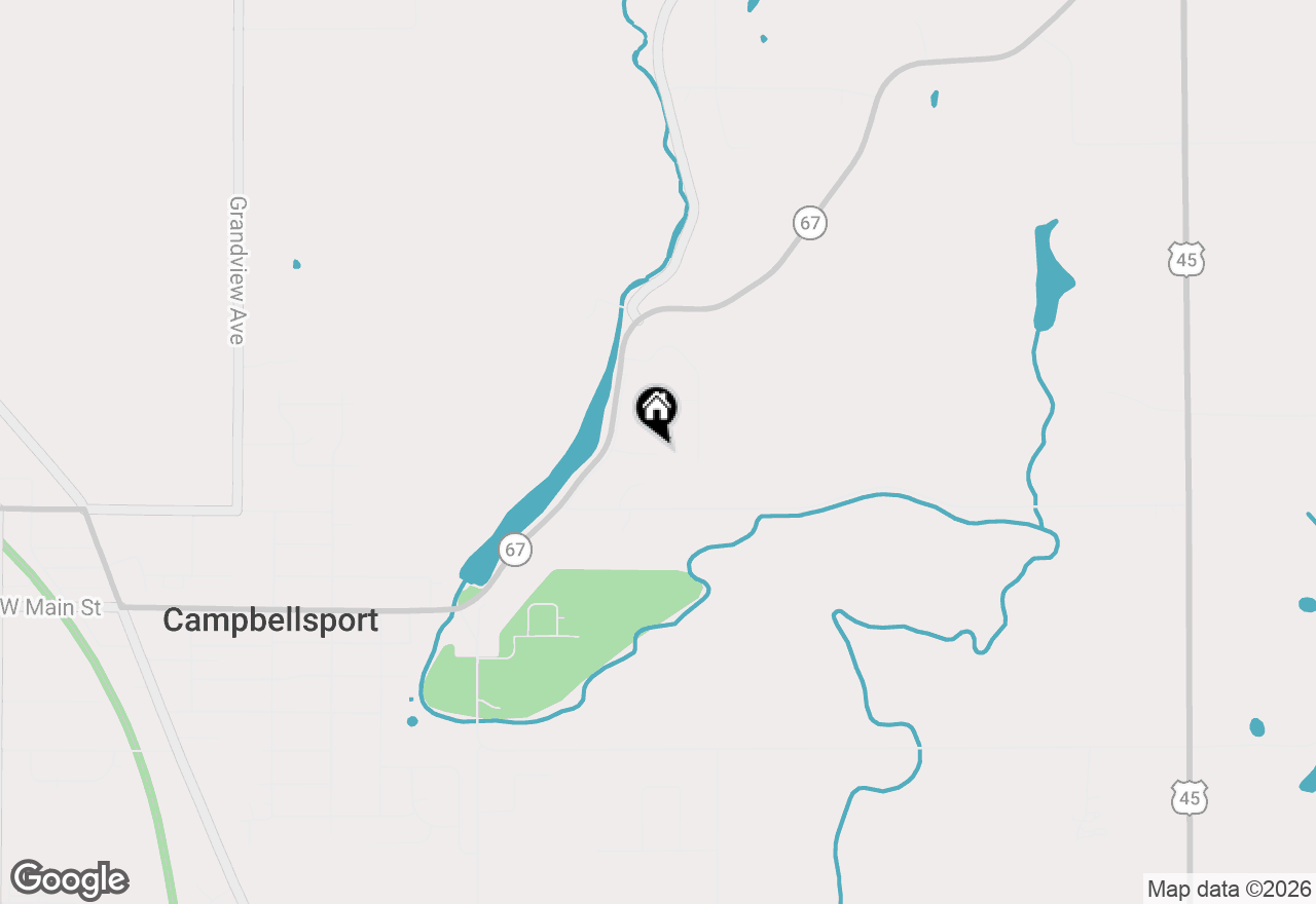 Map of N1755 Sunset Ln, Campbellsport, WI 53010