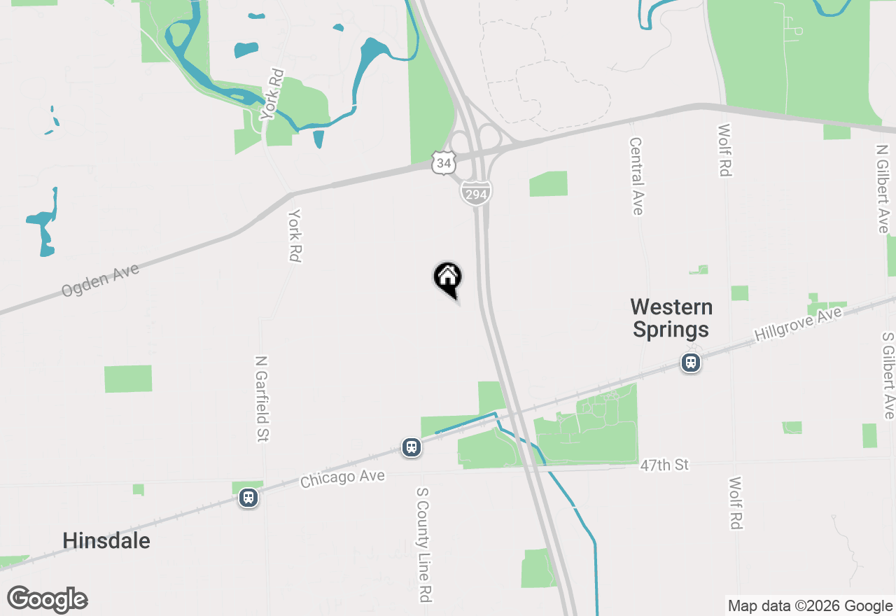 Map of 535 The Lane, Hinsdale, IL 60521