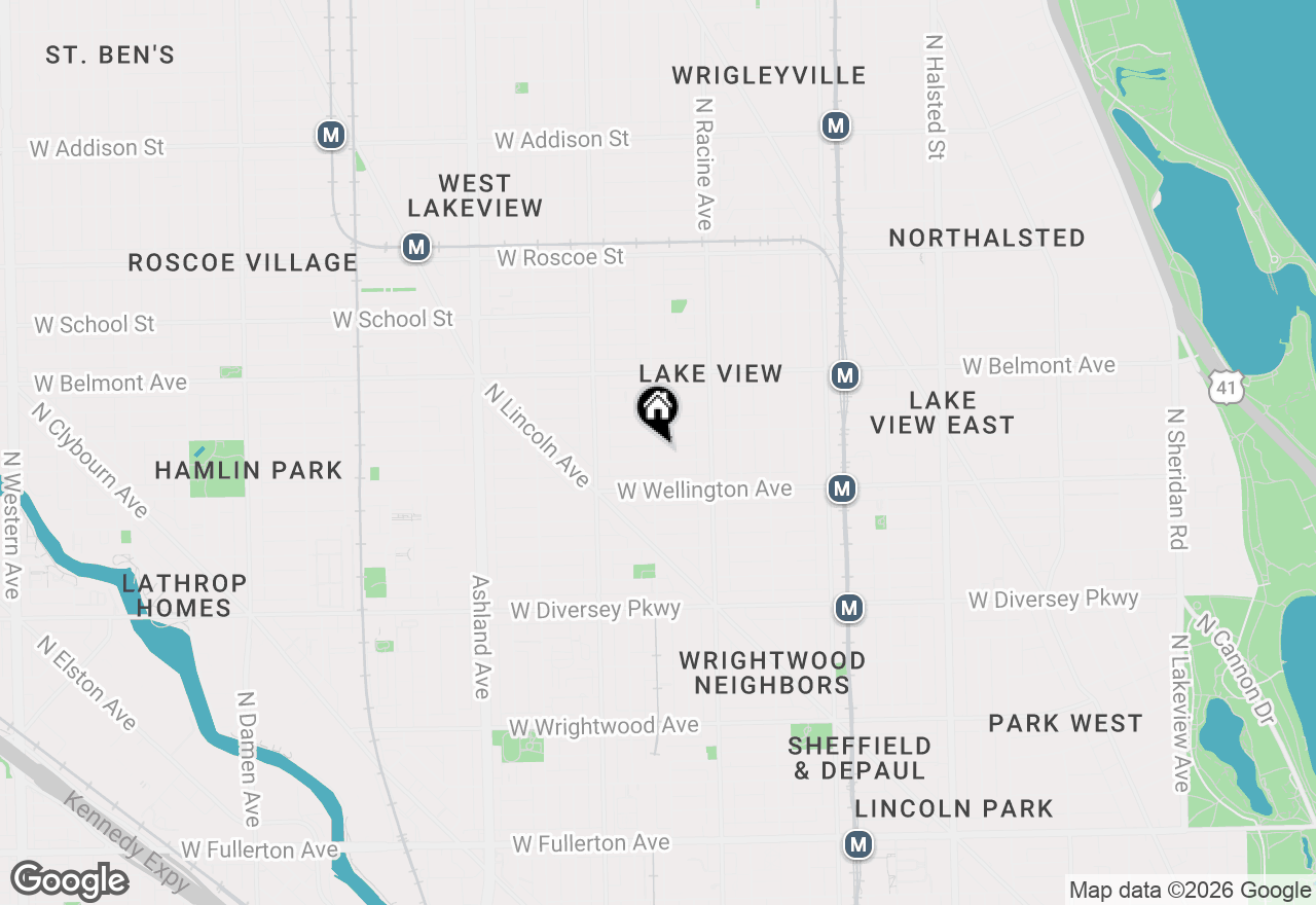 Map of 3041 N Lakewood Avenue, Chicago, IL 60657