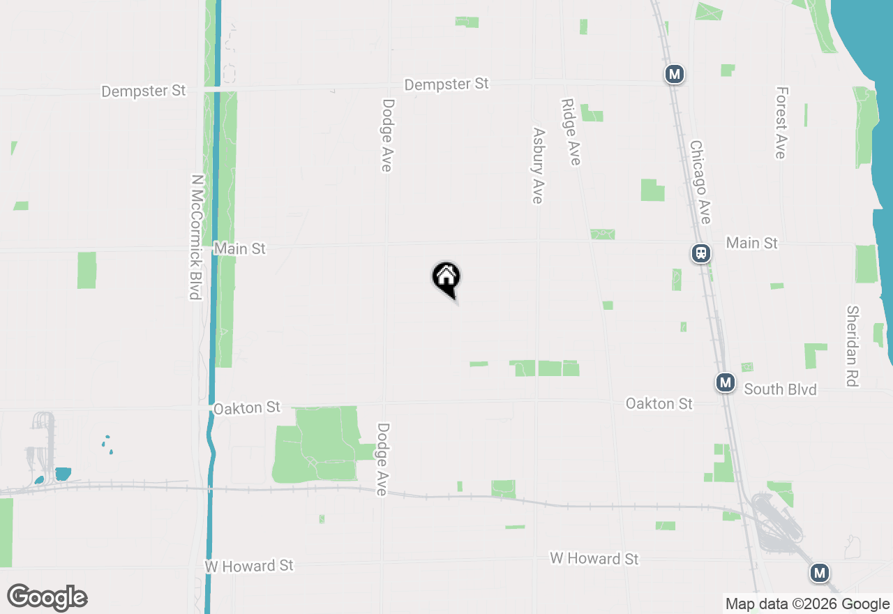 Map of 1619 Monroe Street #1, Evanston, IL 60202