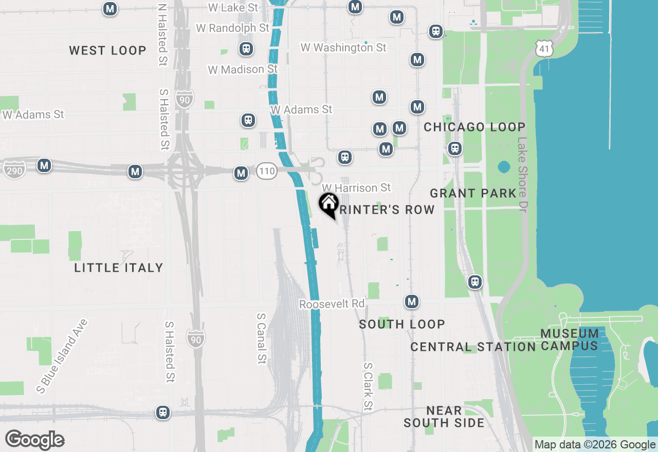 Map of 234 W Polk Street #3407, Chicago, IL 60607