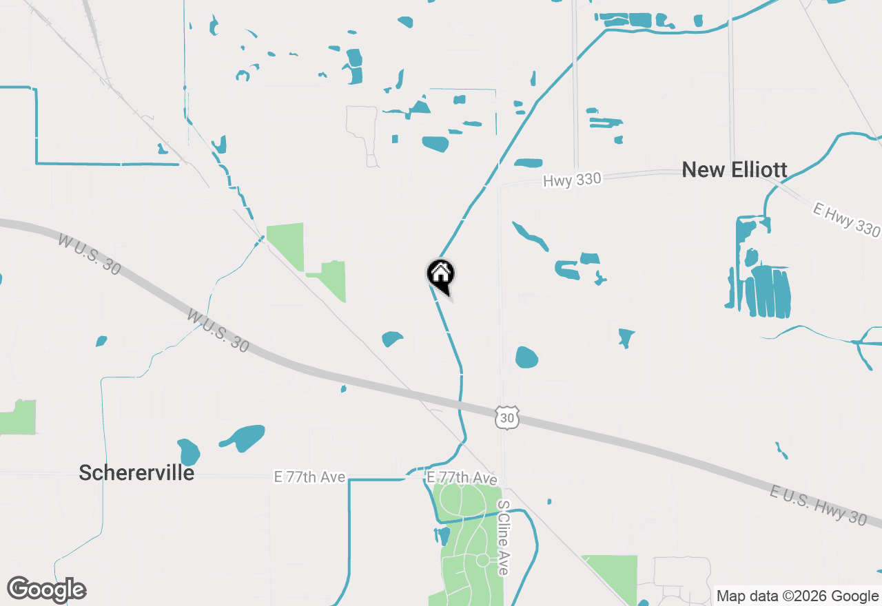 Map of 1936-1938 Patti Lane, Schererville, IN 46375