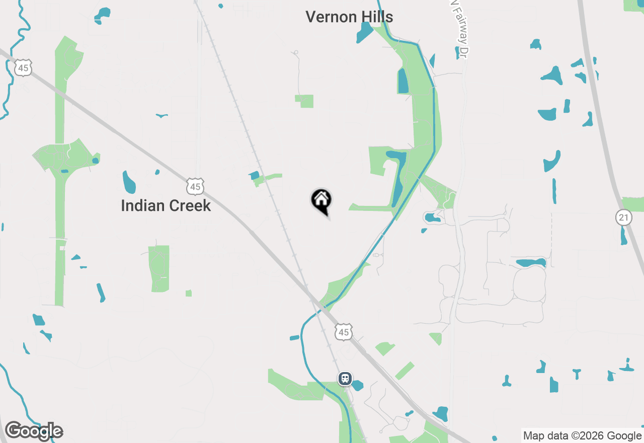 Map of 18 Montebello Drive, Vernon Hills, IL 60061