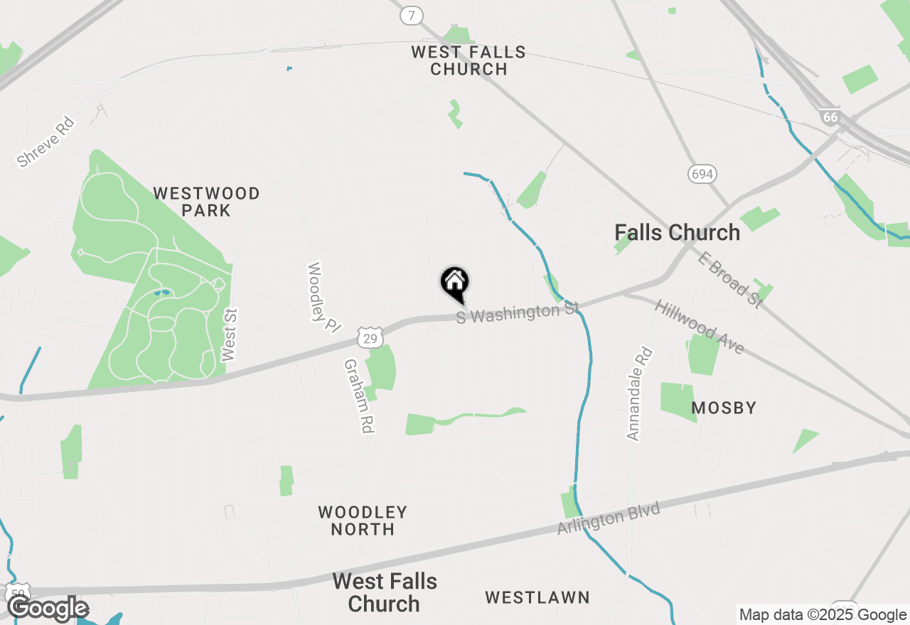 Map of 1130 Washington Street #T2, Falls Church, VA 22046