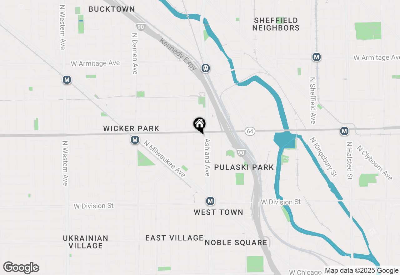 Map of 1628 W Pierce Street #2, Chicago, IL 60622