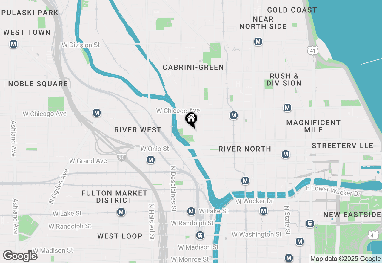 Map of 668 N Kingsbury Street #506, Chicago, IL 60654