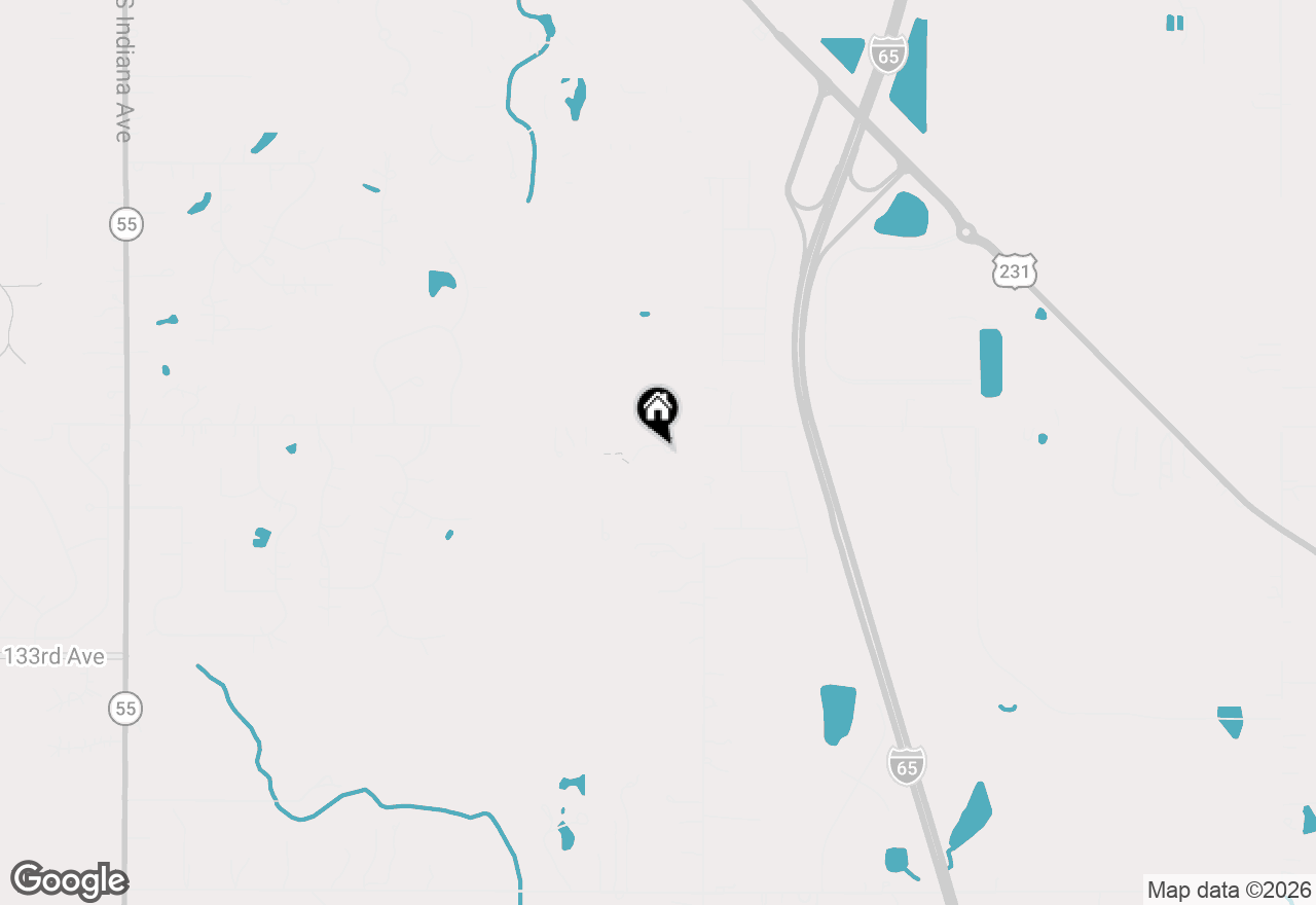 Map of 323 E 129th Place, Crown Point, IN 46307