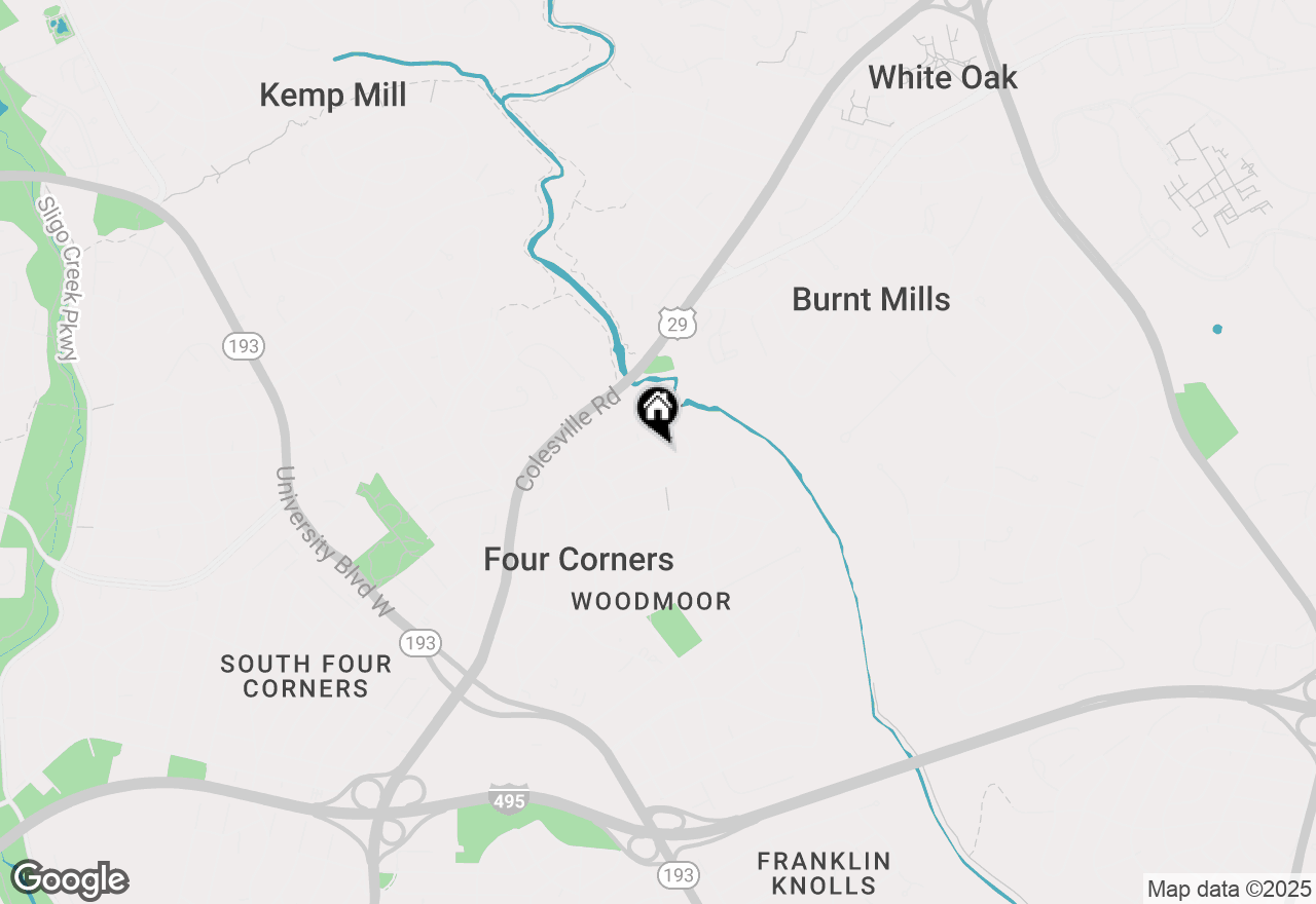 Map of 129 Lynnmoor Drive, Silver Spring, MD 20901