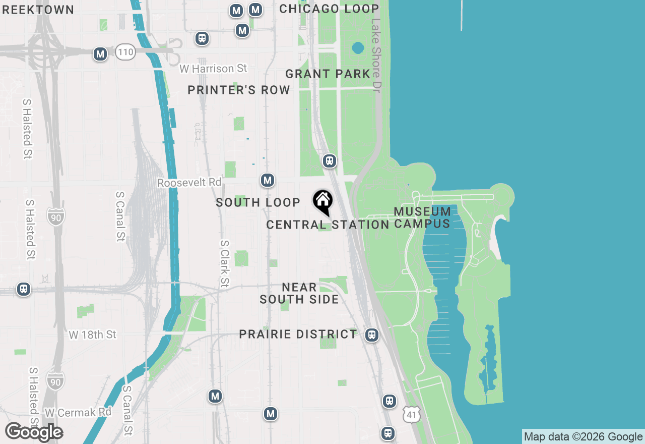 Map of 1341 S Indiana Avenue #C, Chicago, IL 60605