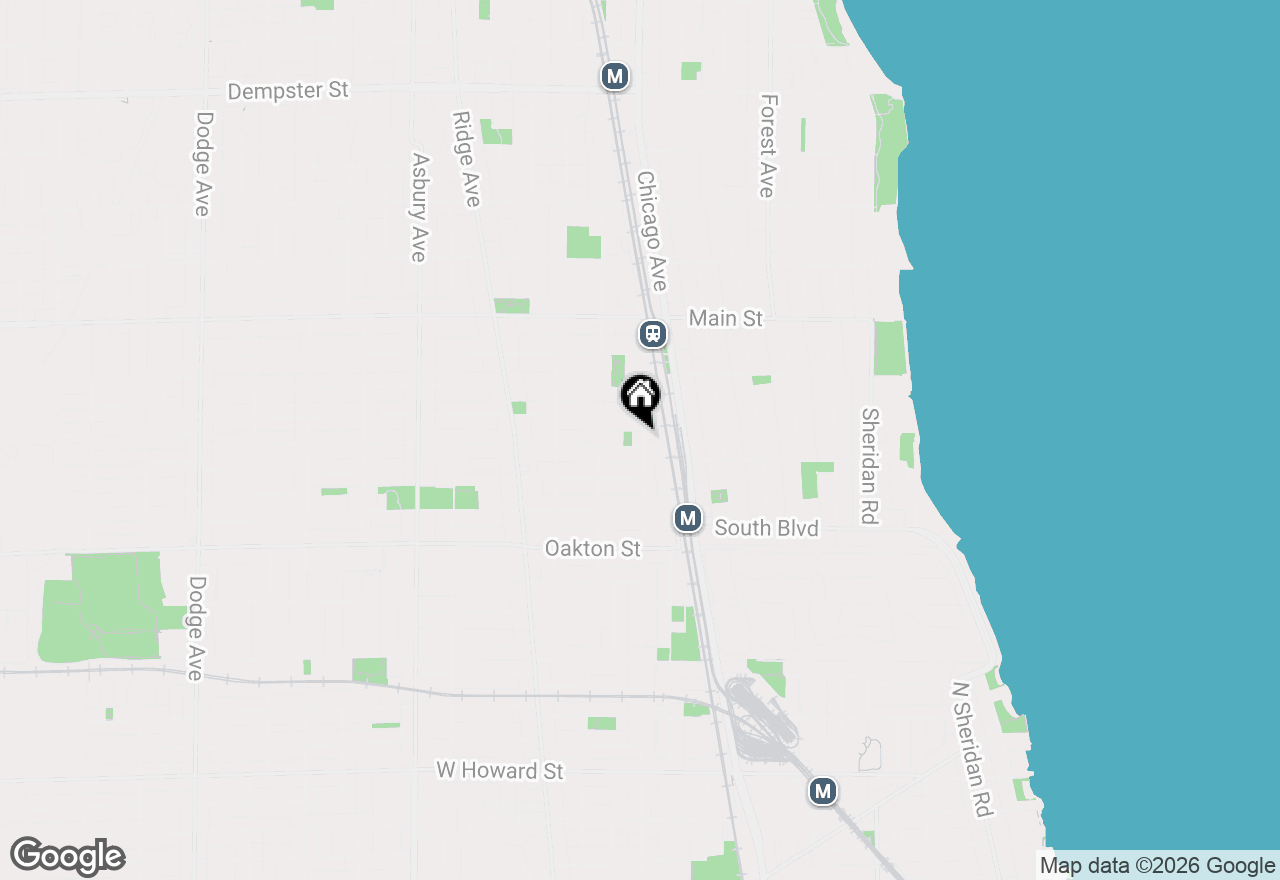 Map of 701 Reba Place, Evanston, IL 60202