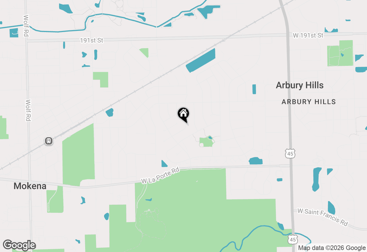 Map of 19620 Kevin Lane, Mokena, IL 60448