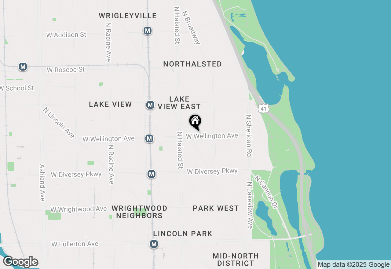 Map of 702 W Wellington Avenue #2N, Chicago, IL 60657