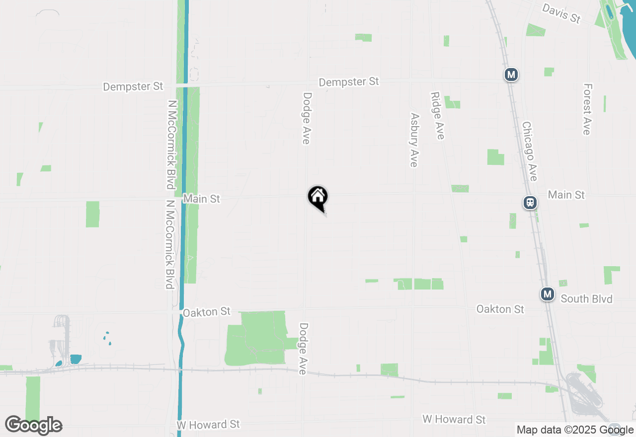 Map of 1810 Washington Street, Evanston, IL 60202