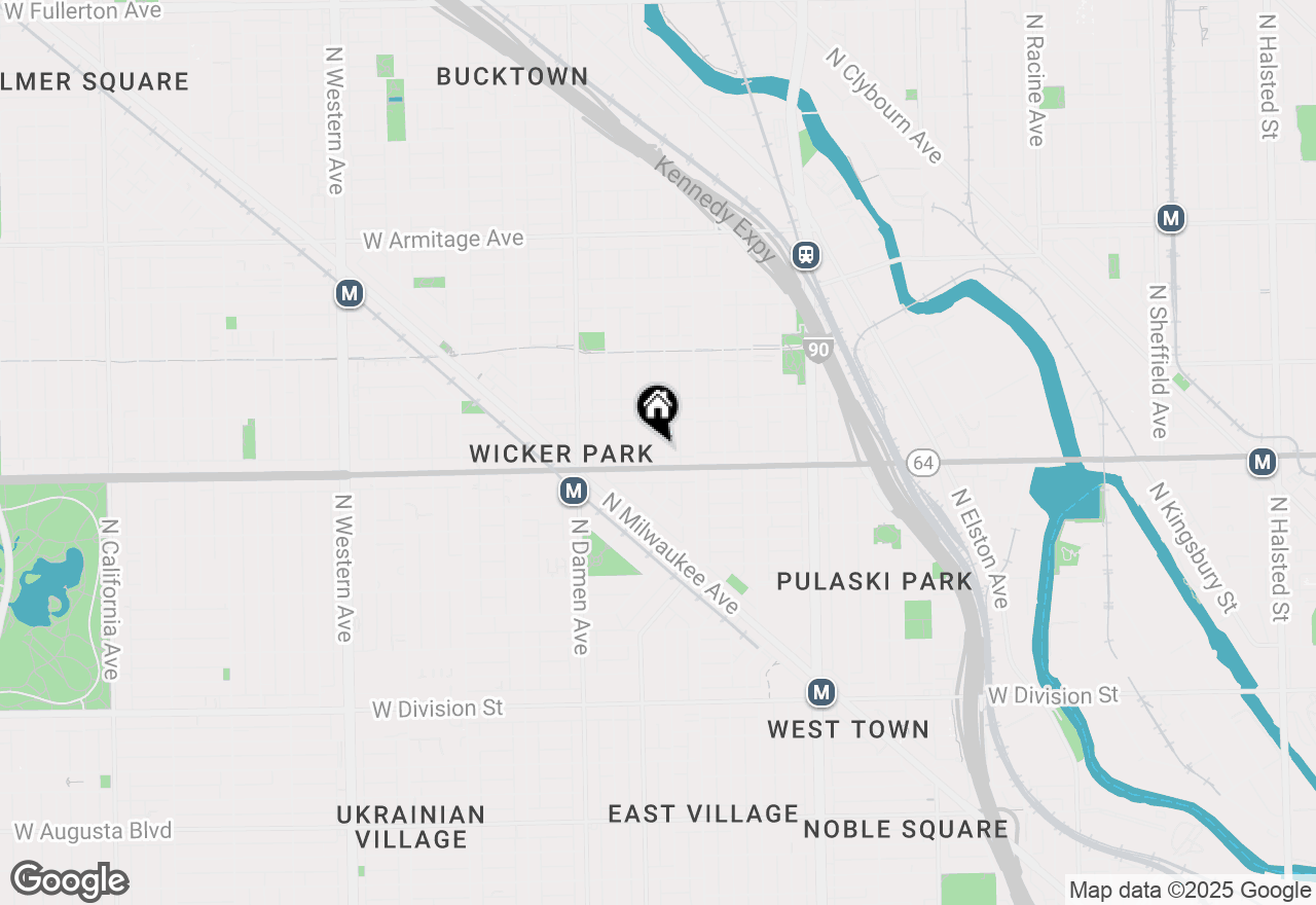 Map of 1614 N Honore Street, Chicago, IL 60622