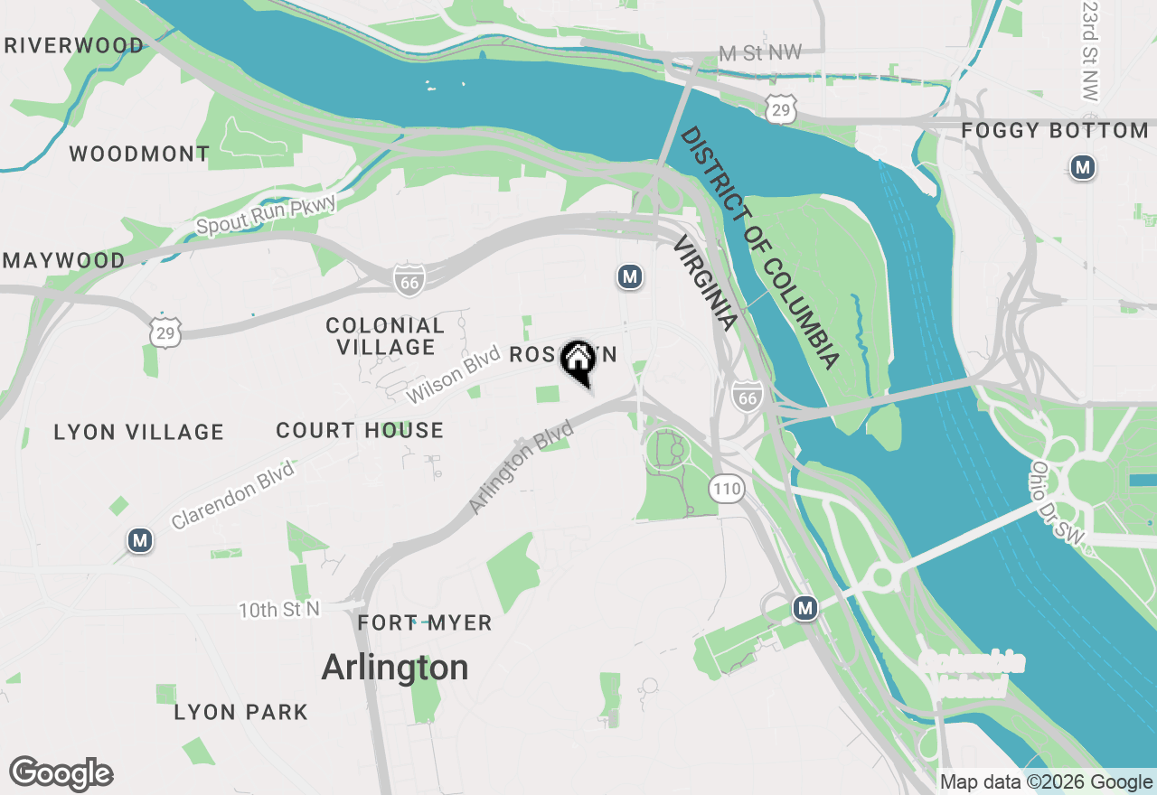 Map of 1600 N Oak Street #1424, Arlington, VA 22209
