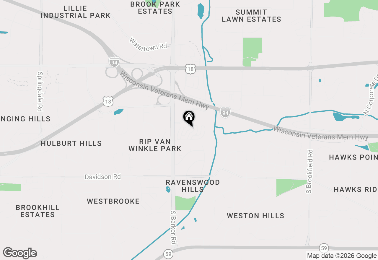 Map of 325 Kristin Ct W, Brookfield, WI 53045