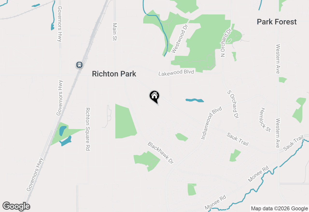 Map of 318 Minocqua Street, Park Forest, IL 60466