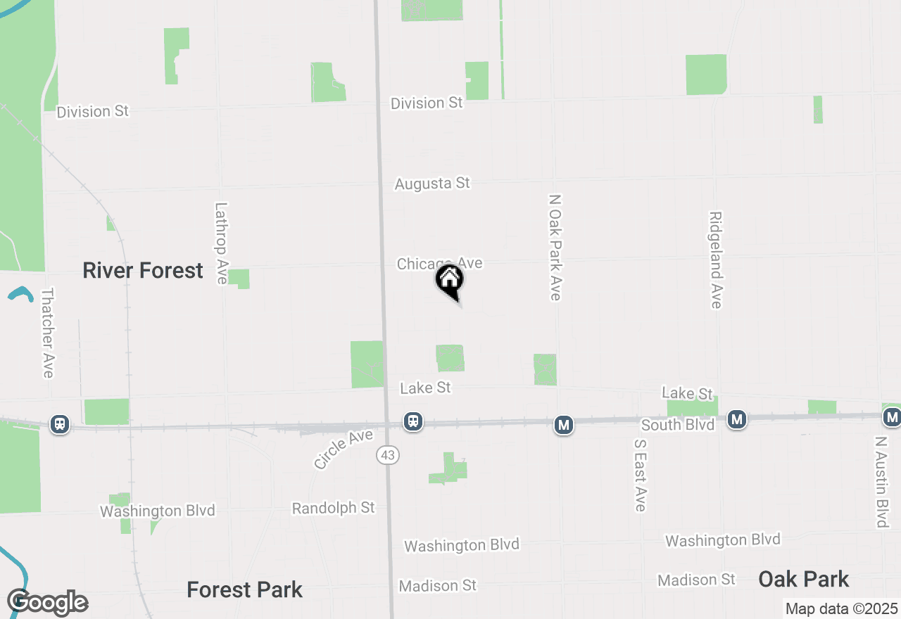 Map of 1016 Erie Street, Oak Park, IL 60302