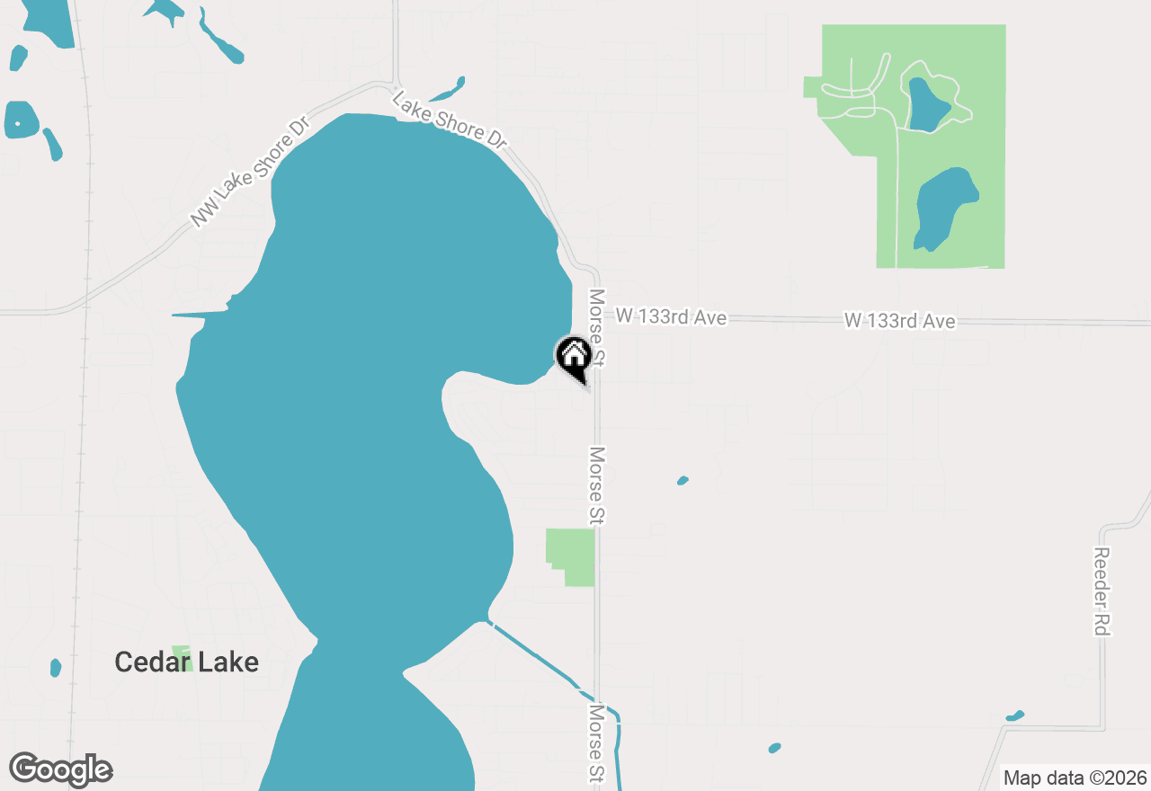 Map of 7241 W 134th Place, Cedar Lake, IN 46303