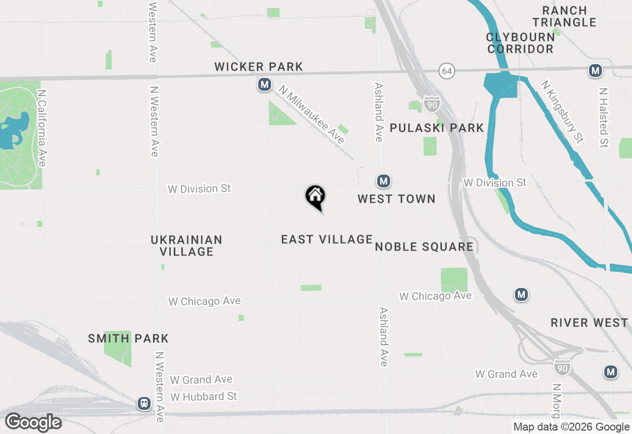 Map of 1823 W Thomas Avenue #3, Chicago, IL 60622