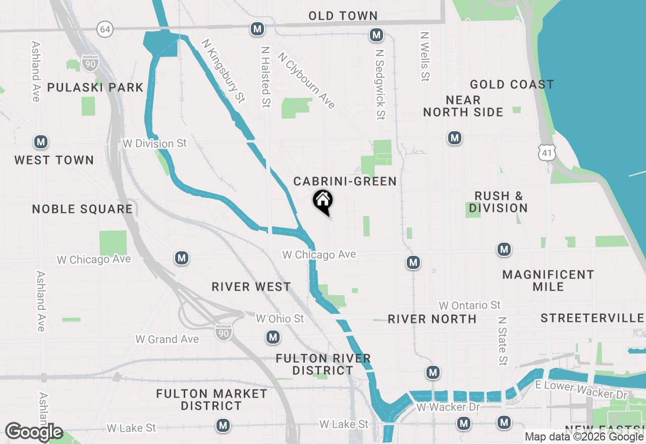 Map of 845 N Kingsbury Street #614, Chicago, IL 60610