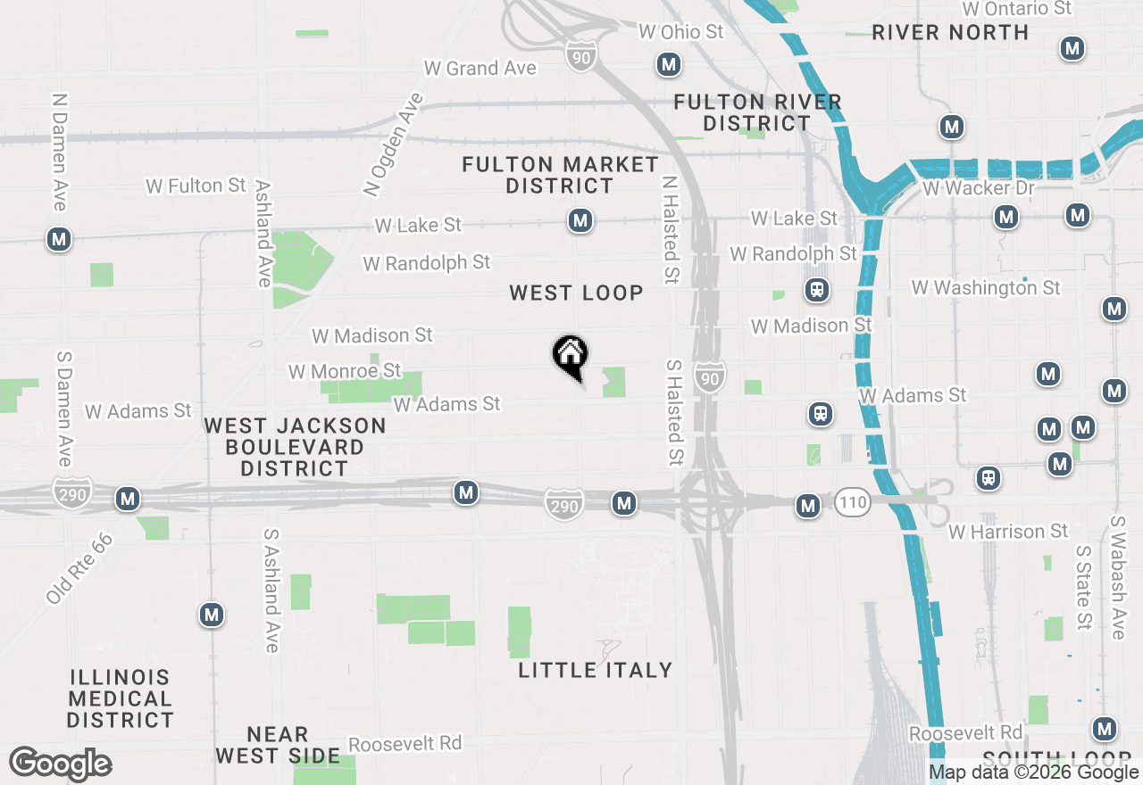 Map of 1000 W Adams Street #614, Chicago, IL 60607