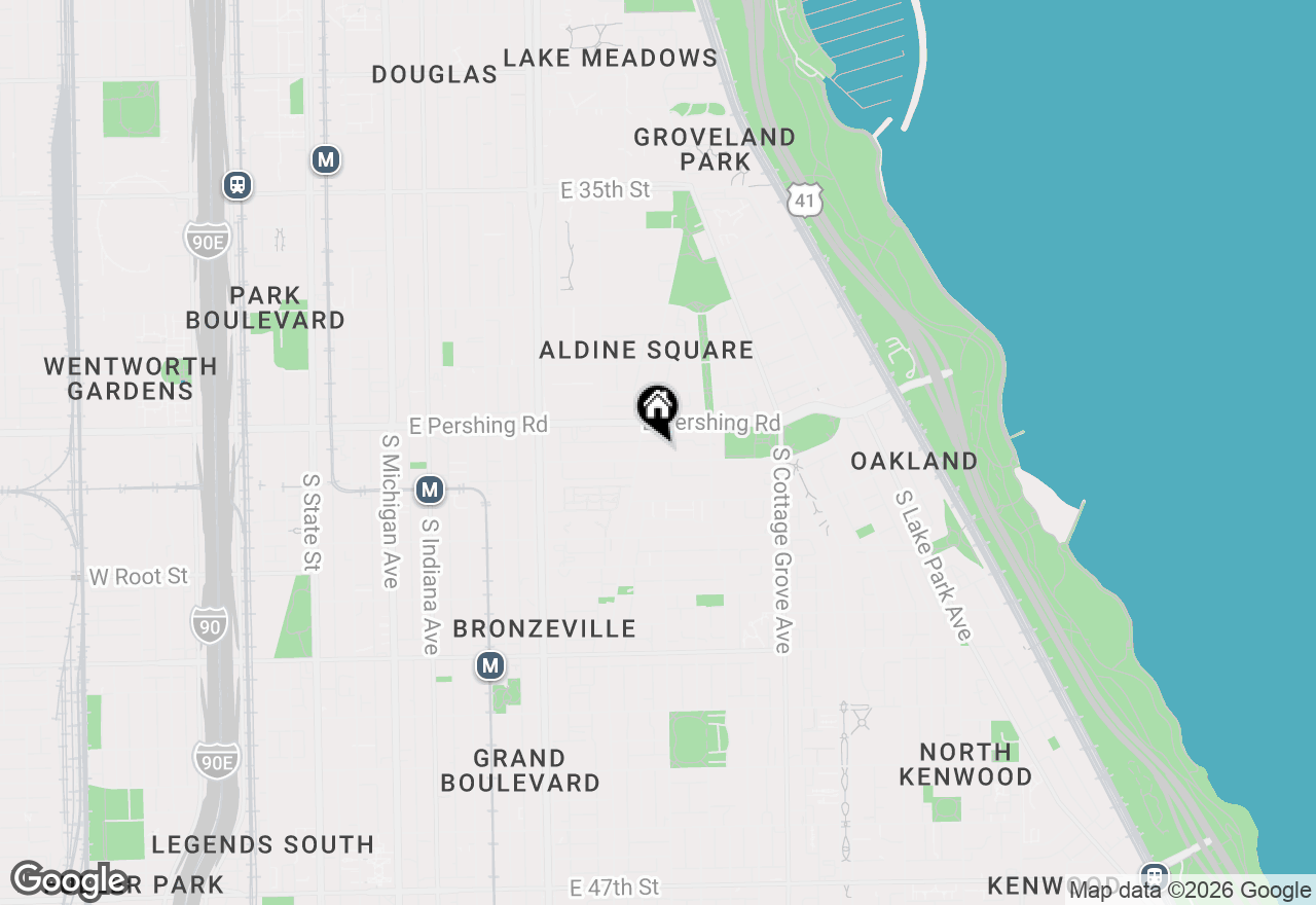 Map of 558 E Oakwood Boulevard #1E, Chicago, IL 60653