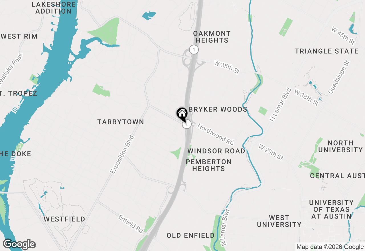 Map of 2105 Westover Rd, Austin, TX 78703