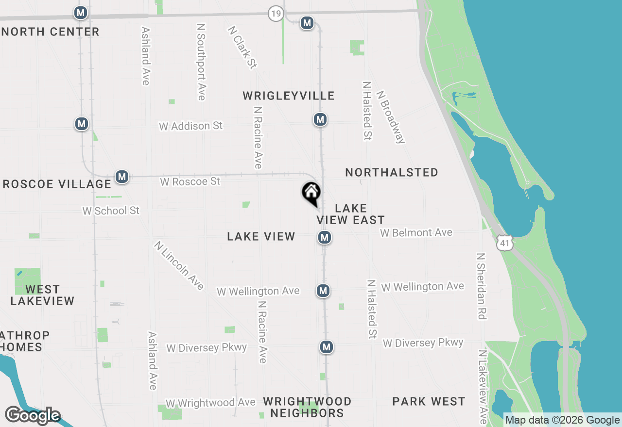 Map of 3248 N Sheffield Avenue #3, Chicago, IL 60657