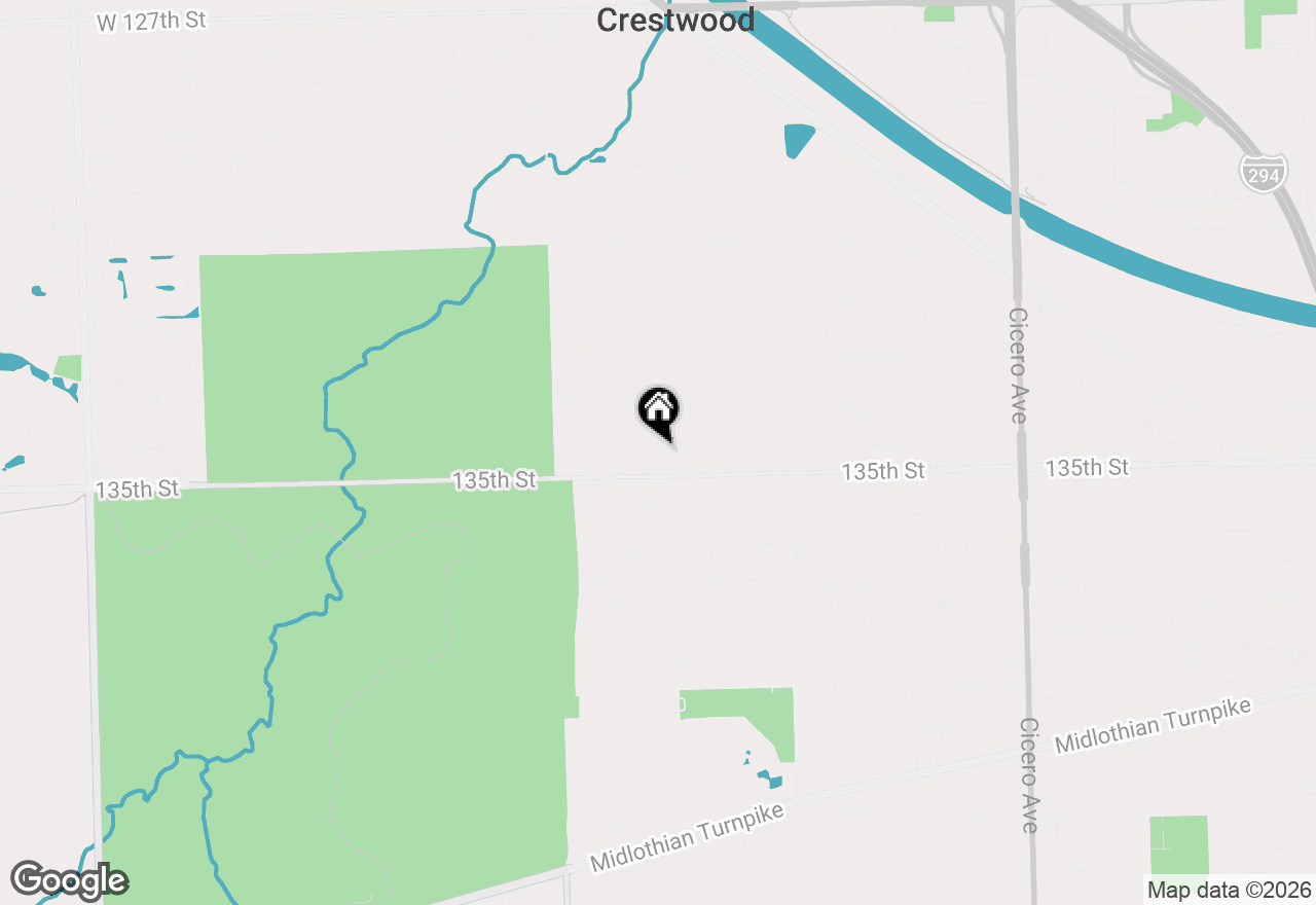Map of 5412 135th Street, Crestwood, IL 60418