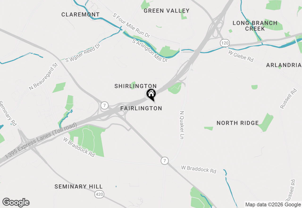 Map of 3328 S Wakefield Street #A, Arlington, VA 22206