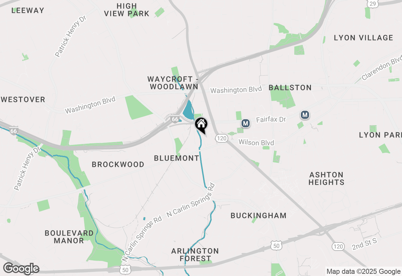 Map of 834 N Woodrow Street, Arlington, VA 22203