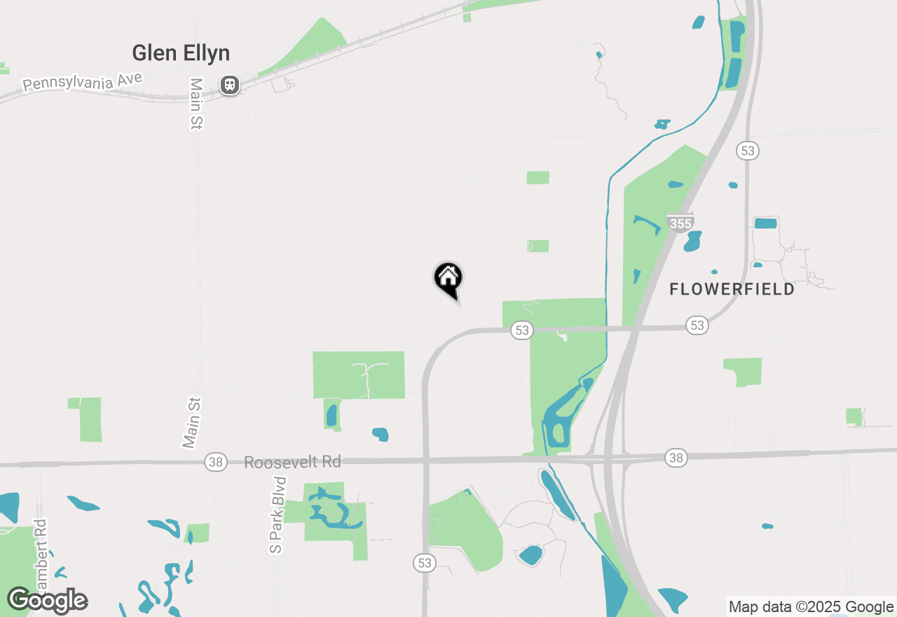 Map of 190 Lowell Avenue, Glen Ellyn, IL 60137