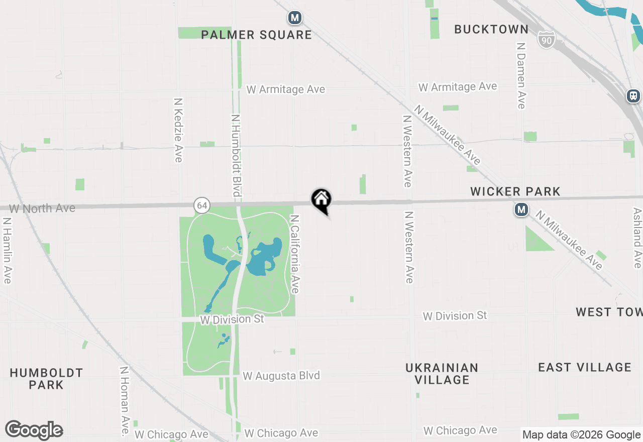 Map of 1520 N Washtenaw Avenue, Chicago, IL 60622