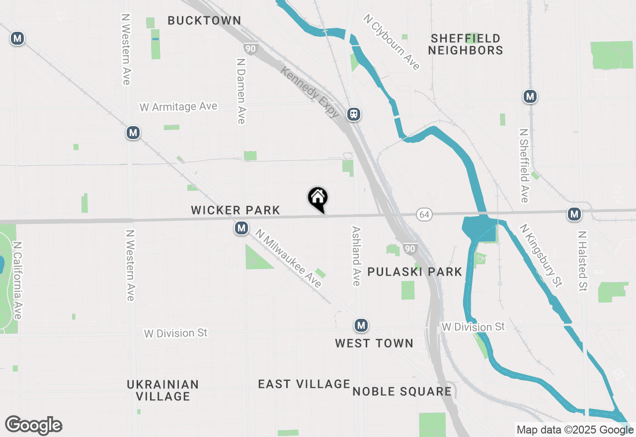 Map of 1723 W North Avenue #1, Chicago, IL 60622