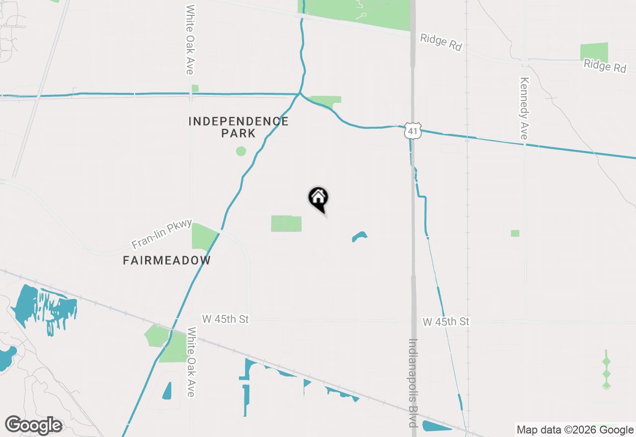 Map of 9320 Parkway Drive, Highland, IN 46322