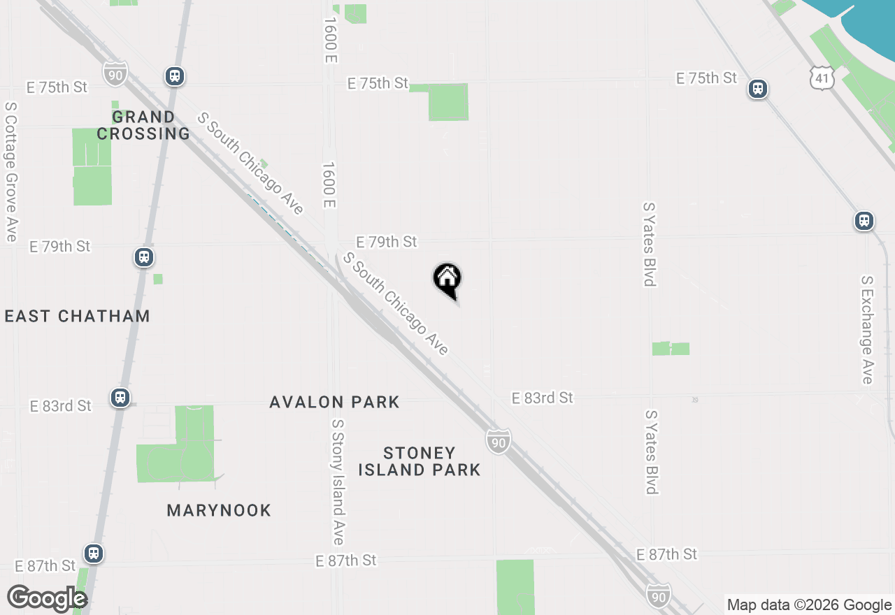 Map of 8042 S Bennett Avenue, Chicago, IL 60617