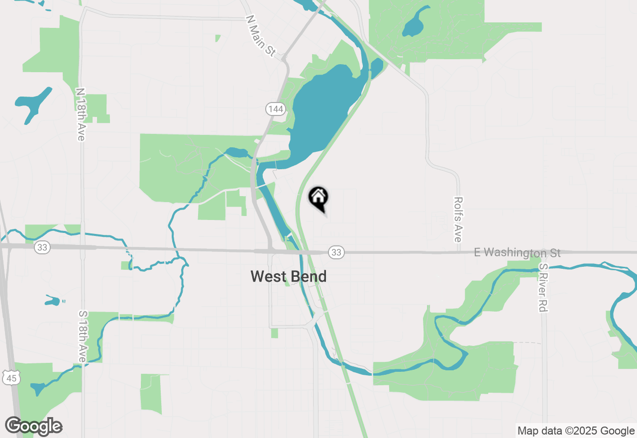 Map of 611 North St, West Bend, WI 53090