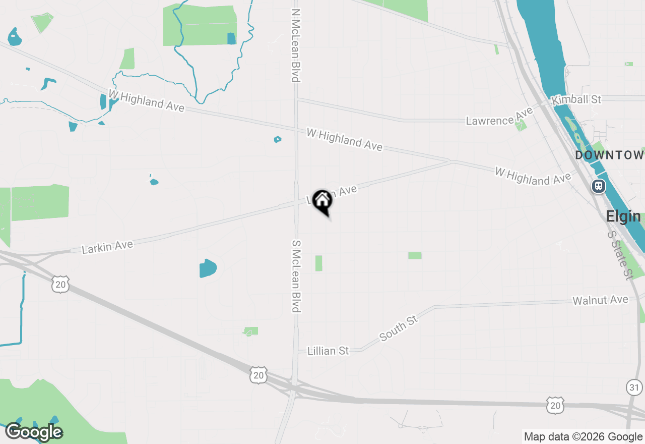 Map of 16 S Clifton Avenue, Elgin, IL 60123